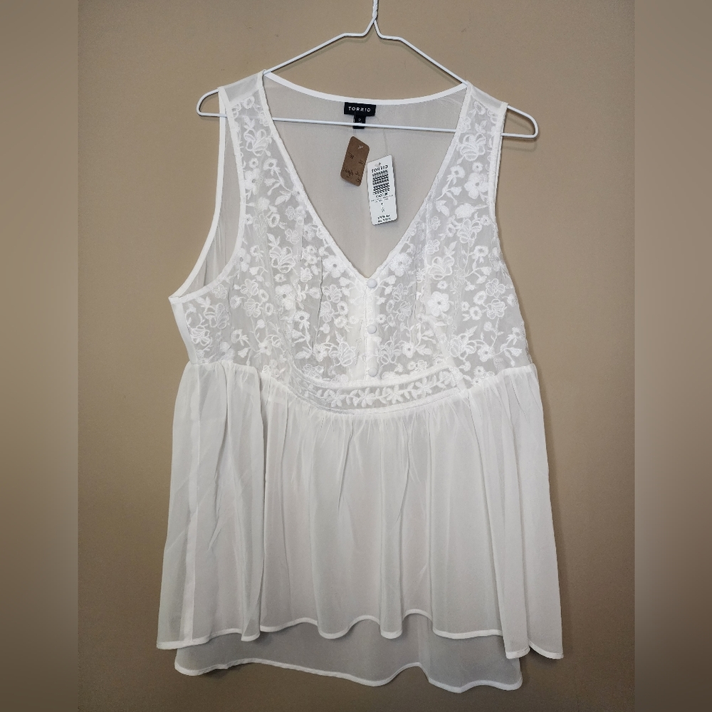 NWT - Torrid sheer babydoll top